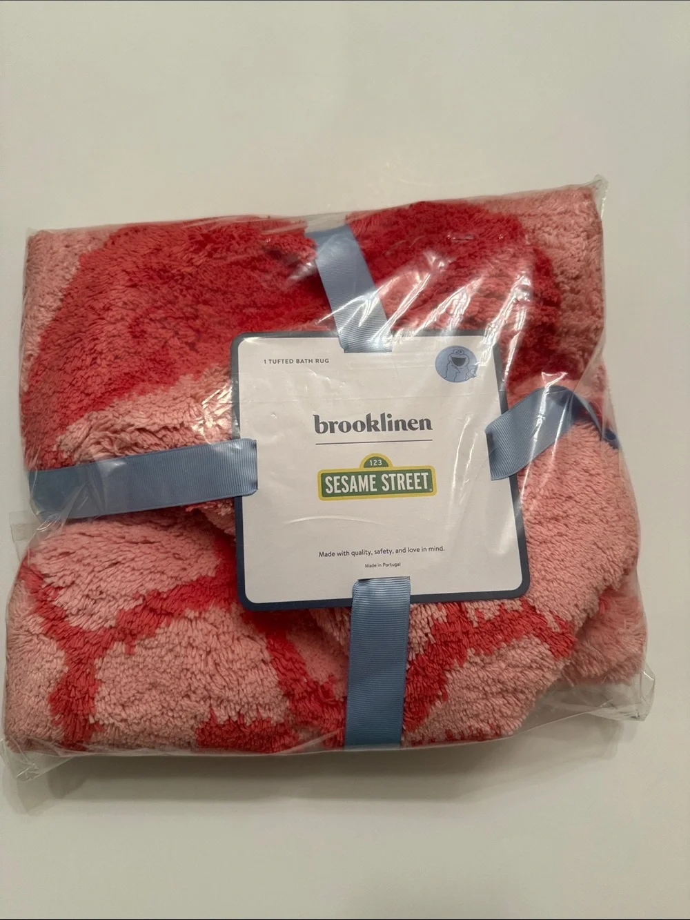 Brooklinen Sesame Street Emlo Tufted Bath Mat Rug - New
